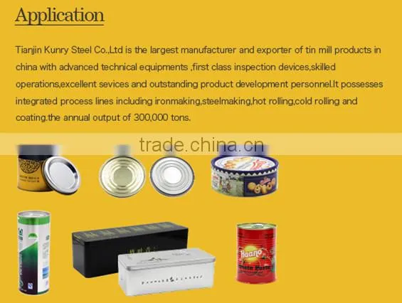 tinplate coils with 0.17mm , BA , 2.8/2.8g/m2 , DR8, MR for metal packaging