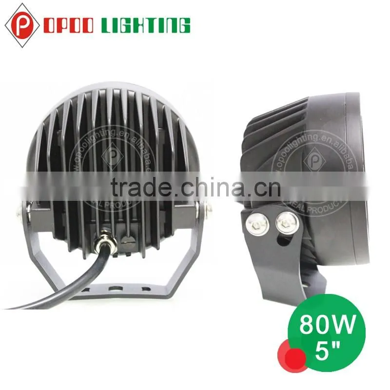High power 80w round led driving light offroad 5inch