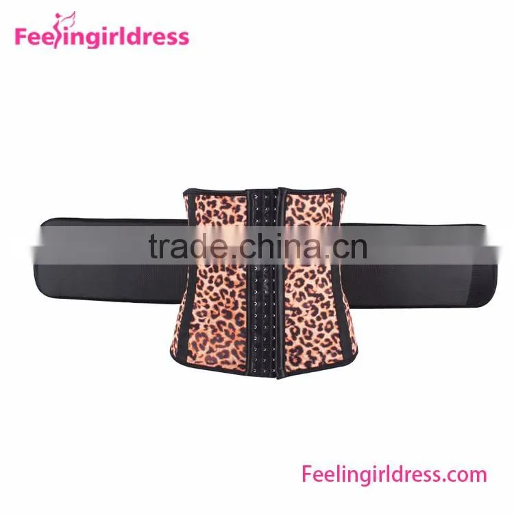 No moq leopard print adjustable gym waist trimmer belt