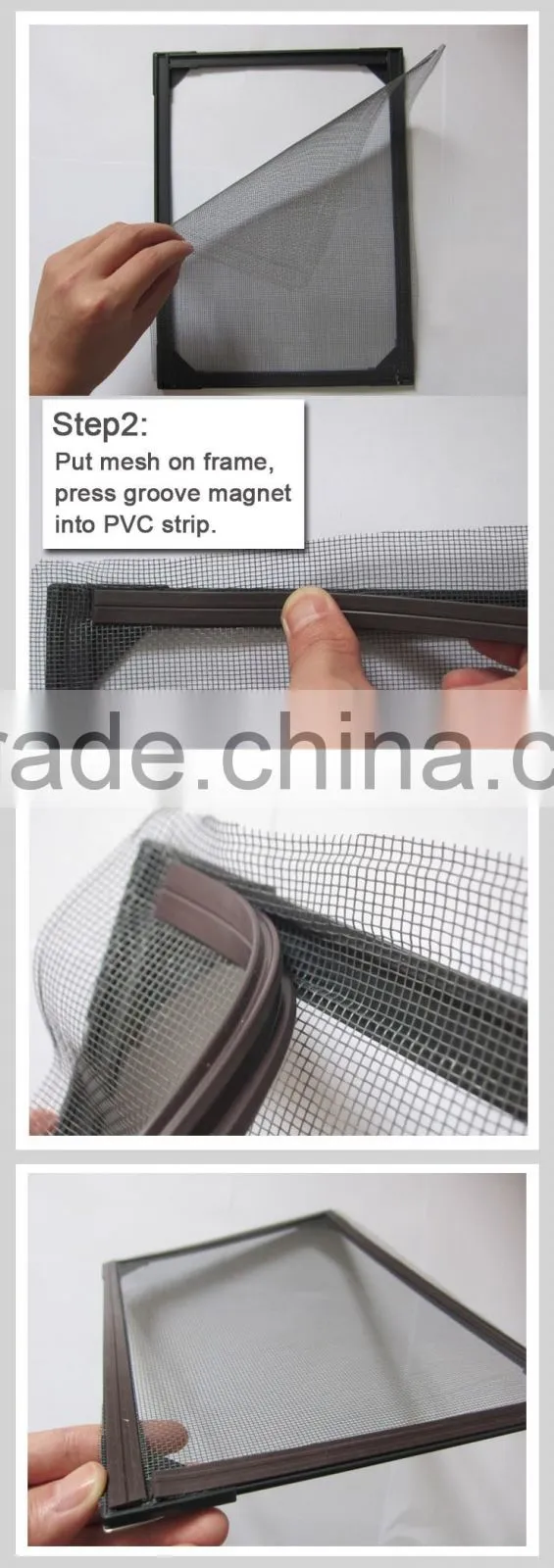 Hot sale magnetic window fly screen OEM size