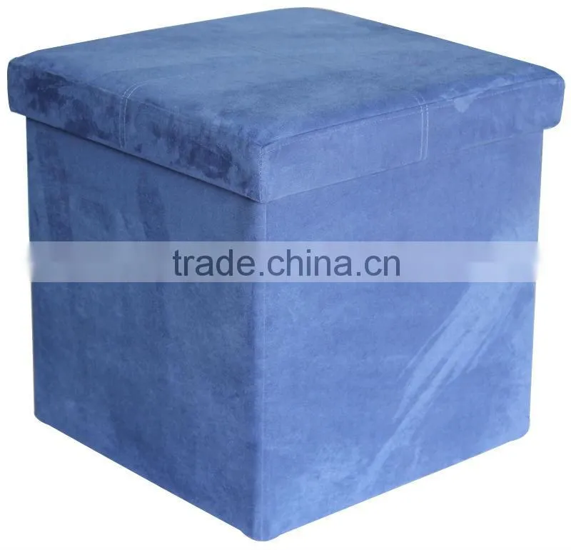 stronger!! Blue foldable storage ottoman