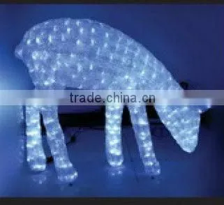 christmas decoration crystal sculpture light for santa claus