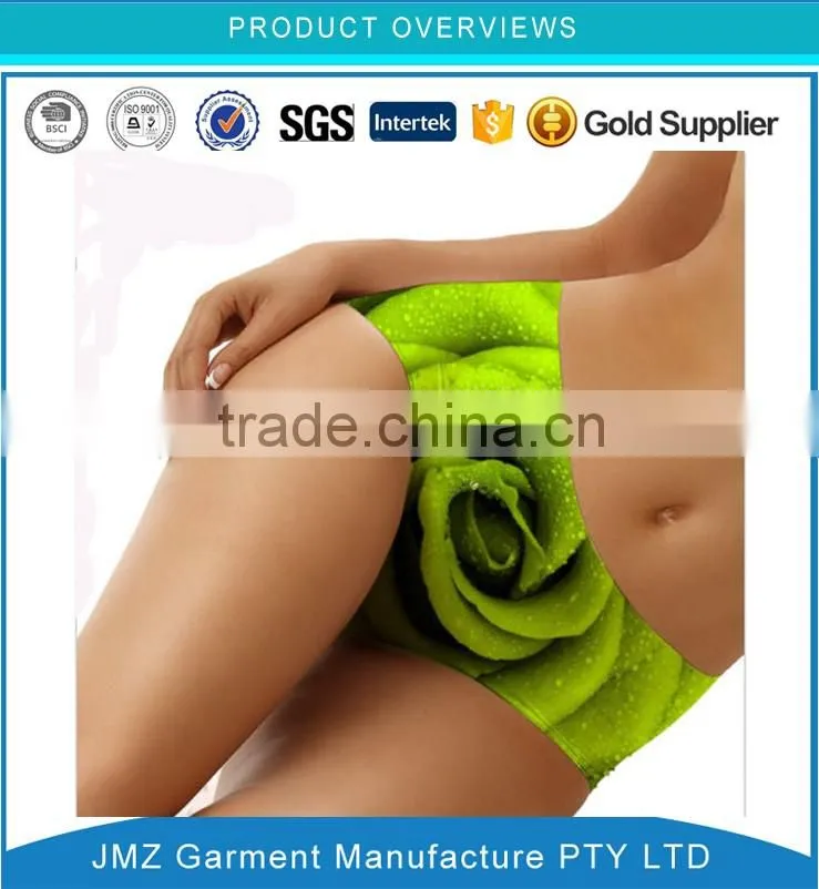 Flower colorful panties women underwear manufacturer