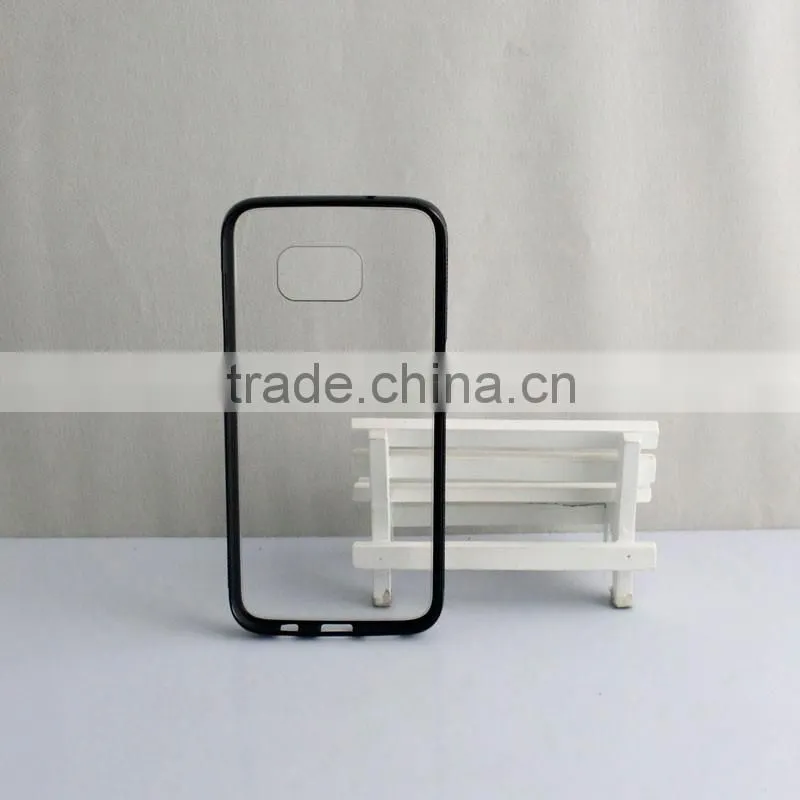 clear pc back +tpu edge phone case for samsung galaxy s7 edge tpu pc case
