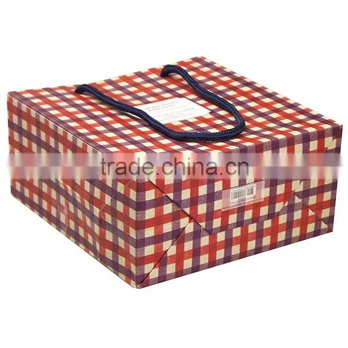 Fashion England Check Paper Shopping Bag