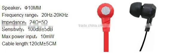 Earphone handfree earphone for Smart phone with 3.5mm pin earphone jack plug for