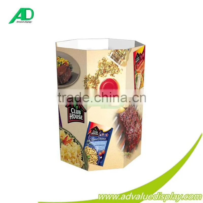 4C Printed Cardboard Recycling Dump Bins for Chocolate