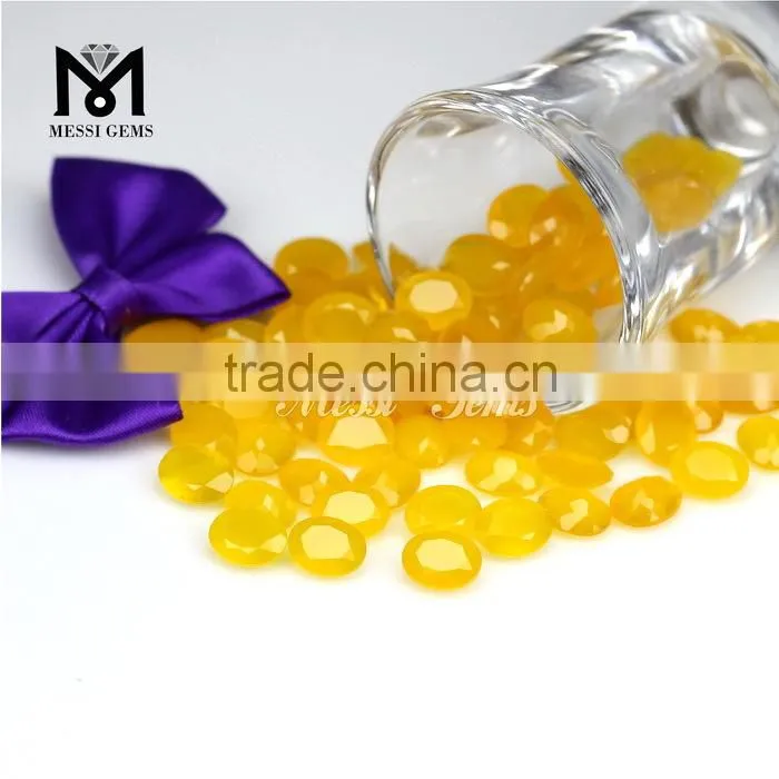 Hot Sell Oval 8x10 Yellow Stone Agate