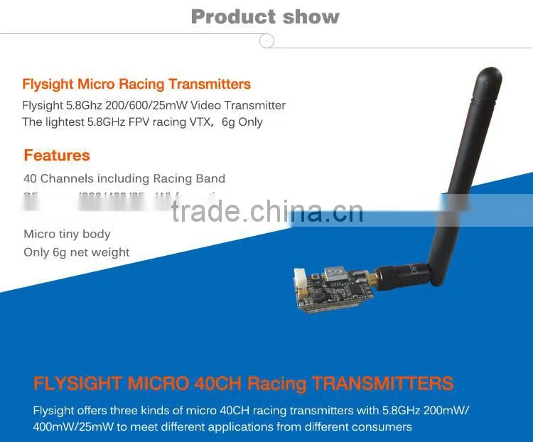 long range 5.8GHz 600mw FPV audio video wireless RF transmitter for rc helicopter