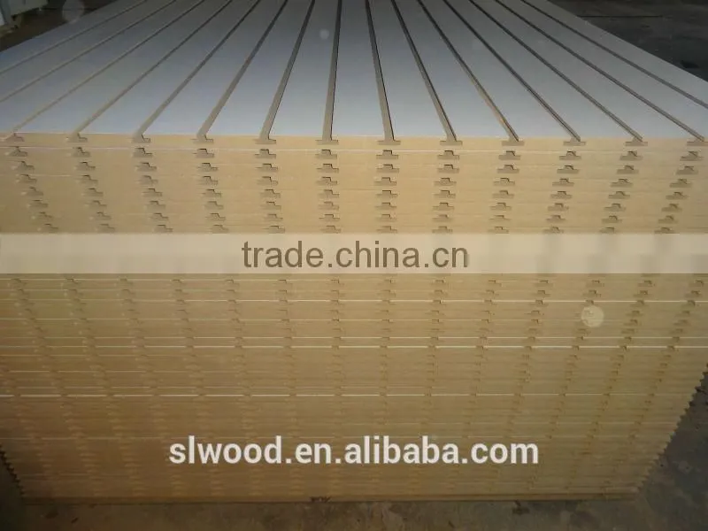 melamine MDF groove boards with 1220*2440mm E2 grade