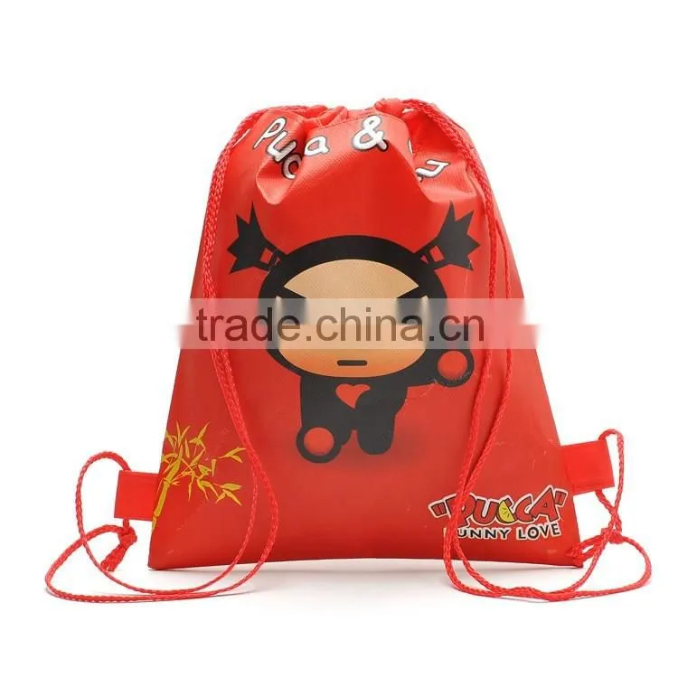 Laminated nonwoven drawstring bag