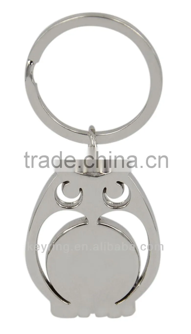 cheap round blank keychain metal