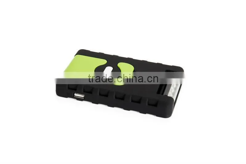 outdoor solar power bank charger 3000mah with hook, lighting & led flashlight