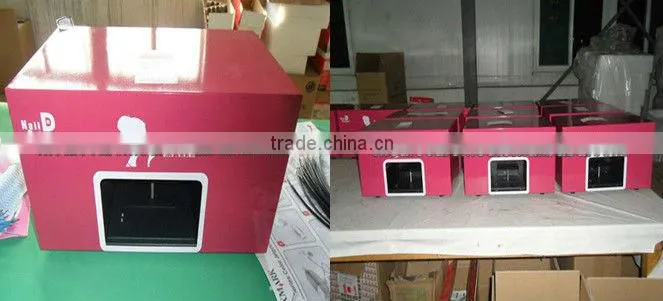 Nail art printer with nail supply