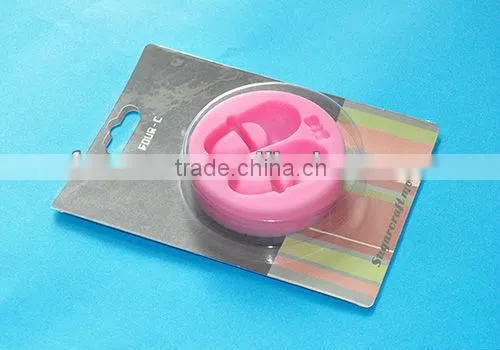 Silicone embossing cupcake mold,baby booties fondant decorating mold, newest cake decoration