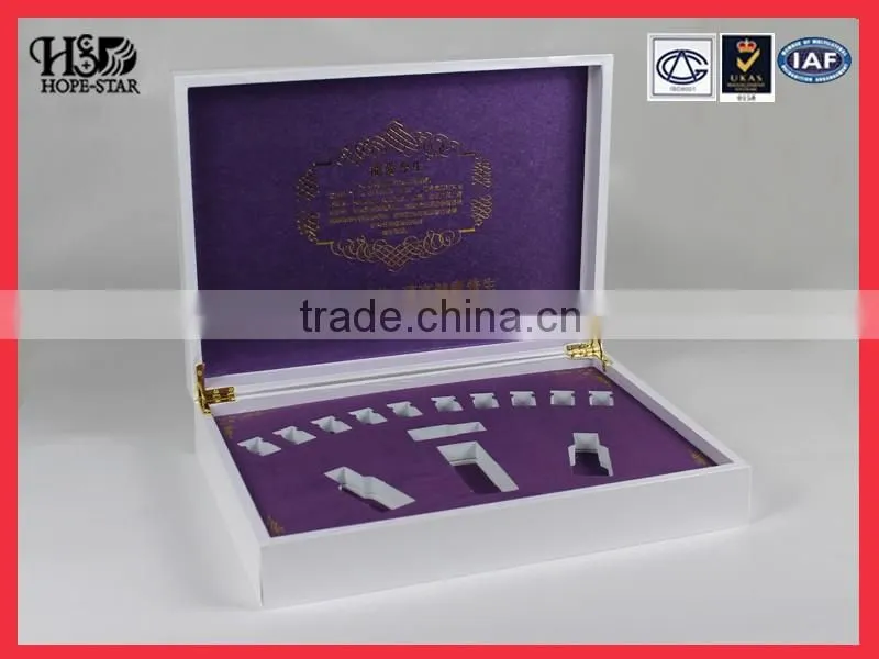 Custom Logo Display Fabric Cosmetic Packaging Leather Box For Gift