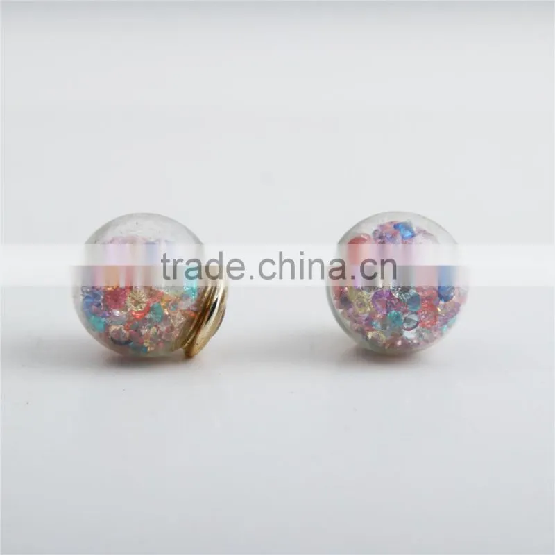 2016 New Korean fashion Wild European style simple double ball candy-colored wild earrings Women Brand earring jewelry
