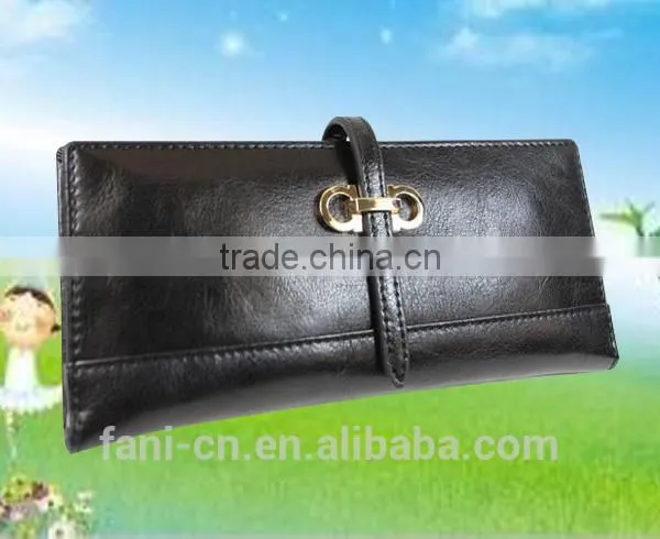 Hot selling fancy ladies genuine leather ladies party hand clutch purse with high quality