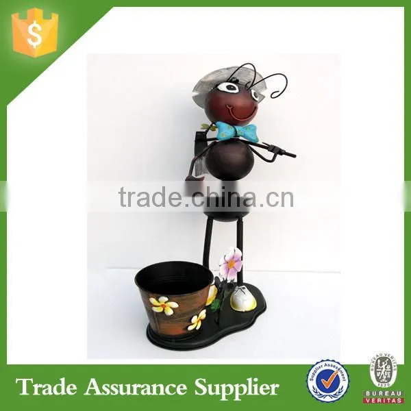 Metal Garden Design Art Ants Pot Animal Metal