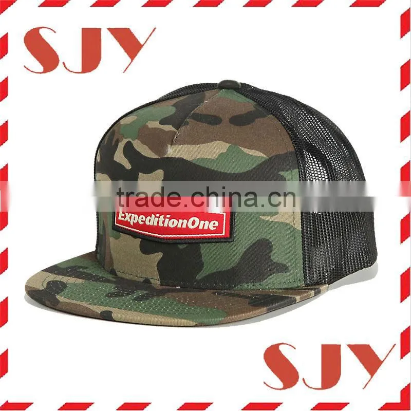 custom trucker hat screen printing camo mens fashion caps