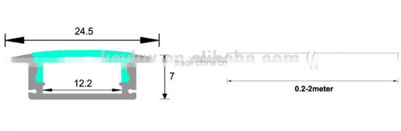 Can Be Recessed Light Bar Opal Pc Cover Aluminium Led Strip Bar