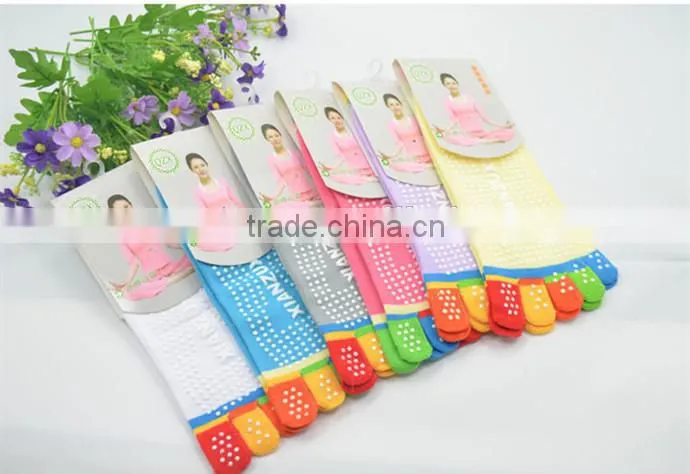 Colorful Toe Socks Five Fingers Cotton Socks Women Yoga Socks 6 Colors