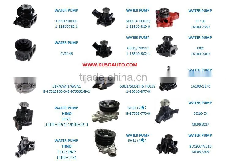 truck water pump good quality for UD truck RE8/CWA54 OEM,21010-97266