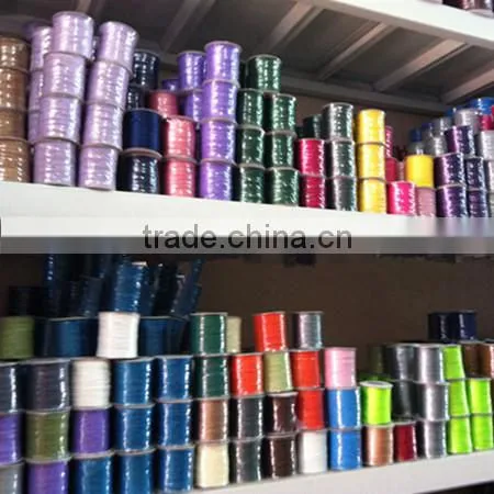 2015 Hot sell colorful 2.5mm round korea cotton waxed cord for bracelet necklace garments wholesale