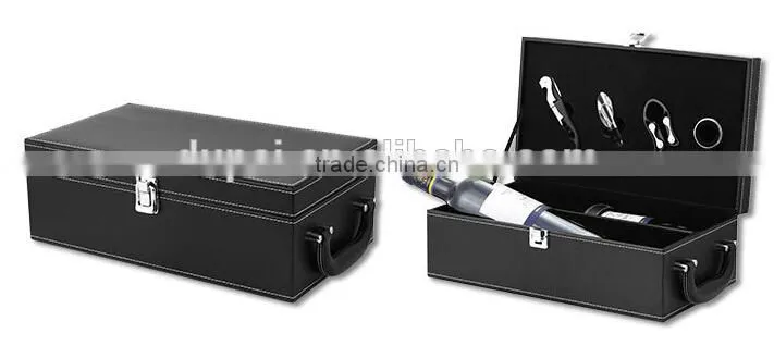 Manmade Leather 2-Bottle Wine Carrier Box