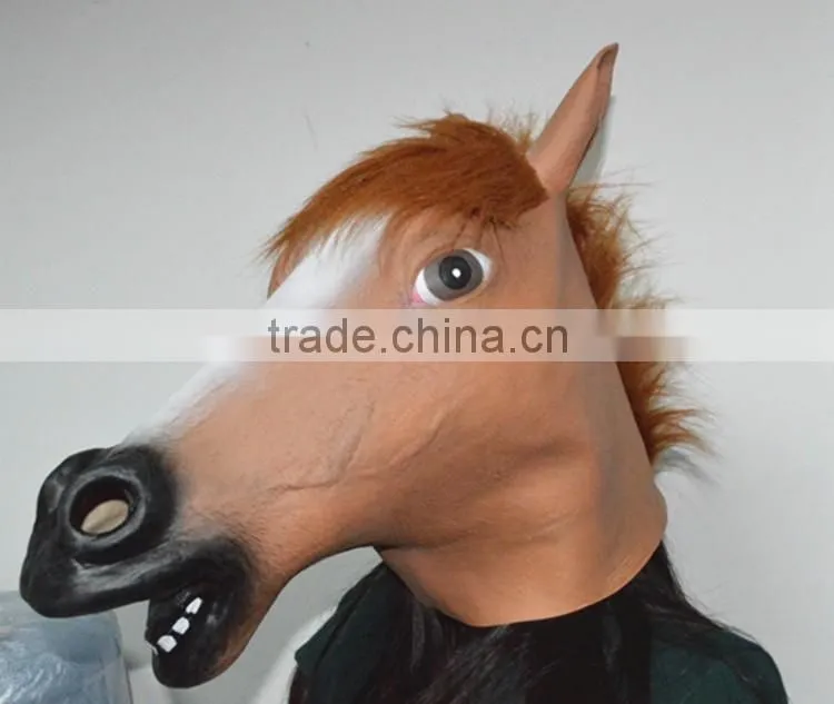Hot selling Eco-Friendly Natural Latex Horse Mask Full Head Animal Mask