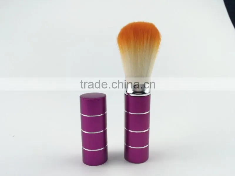 Customized female 2013 factory price purple retractable nylon hair brushes
