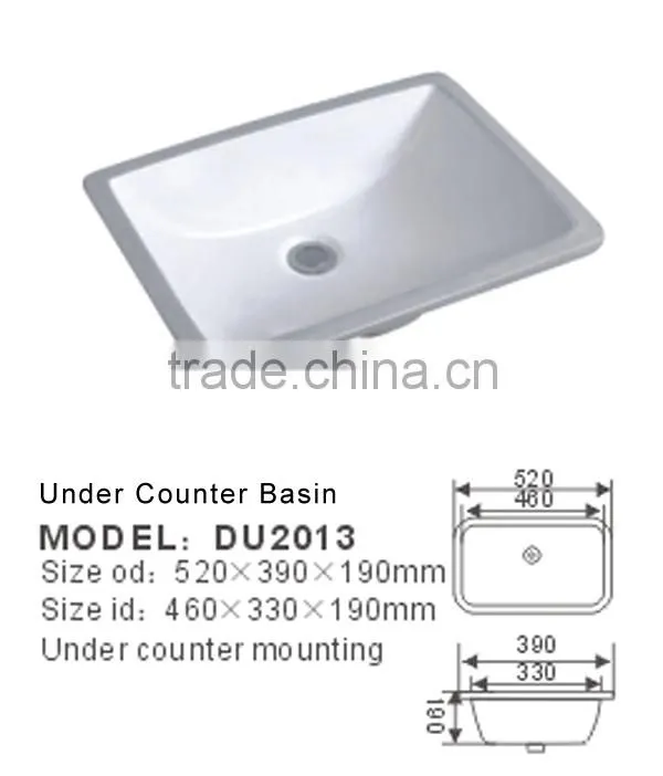 bathroom ceramic bowl under counter sink DU2013
