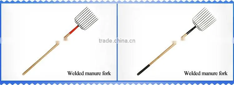 Wooden Handle Welded Manure Fork