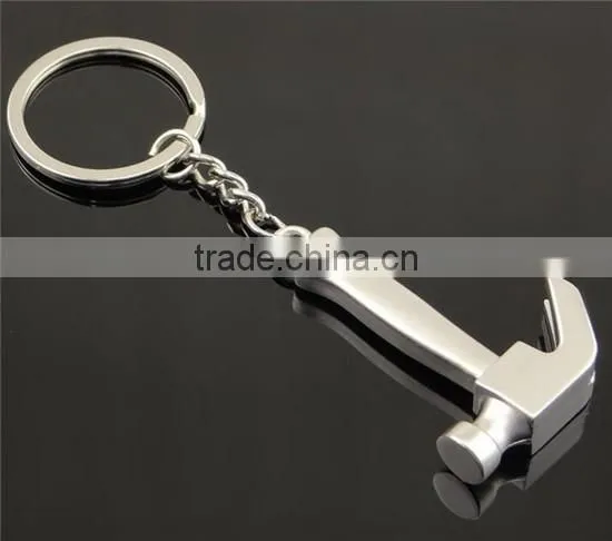 Cheap silver metal zinc alloy nickle free wrench keychain