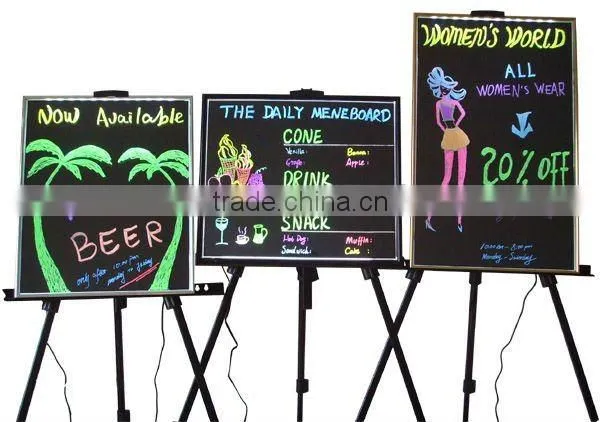 2014Top selling magic tranparent led writing board