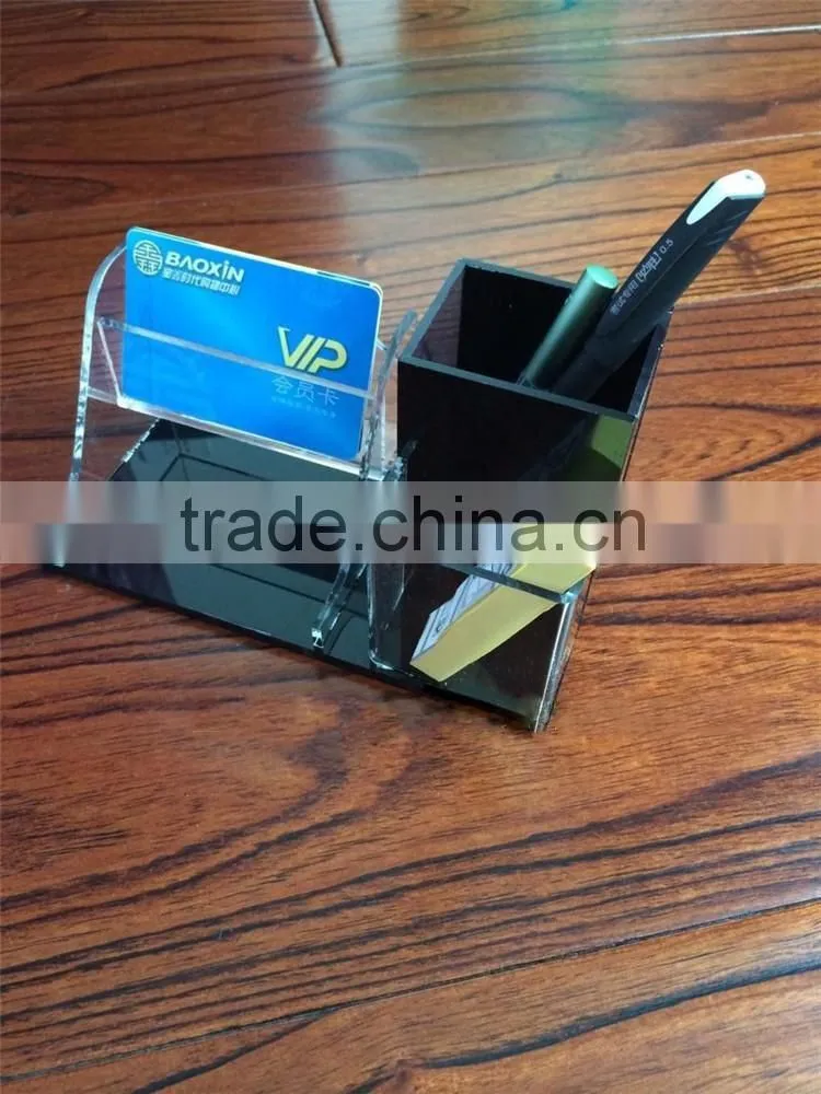 2015 novel design acrylic pen display stand with business card holder