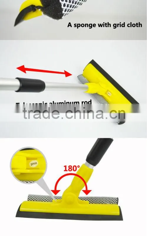 Flexible telescopic double-face sponge window wiper blade