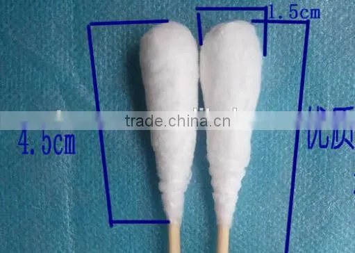 100pcs hot sale wooden stick cotton buds