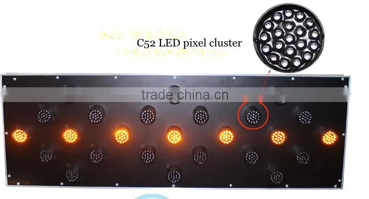C52mm Vehicle Mounted LED Traffic Arrow Board Sign Small Pixel Cluster Kit Amber