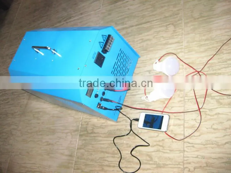 350watts 12v dc off grid Portable solar energy system with battery back up bank