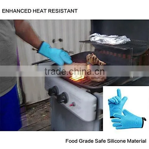Silicone Kitchen Heat Resistance Baking Cooking Gloves BBQ Oven Gloves