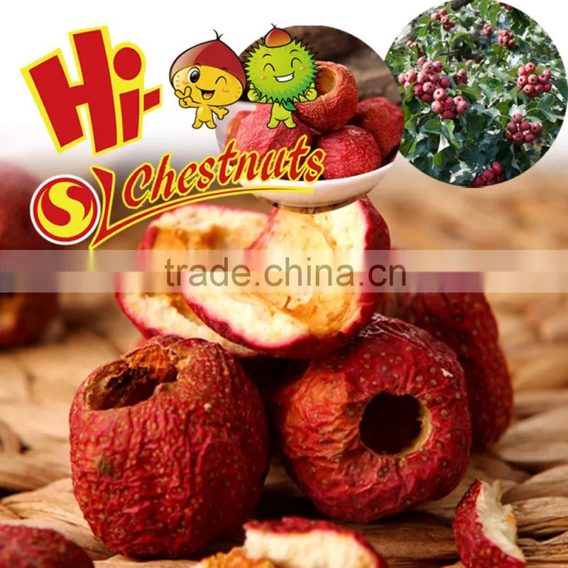 Organic hawthorn berry fruit chips, freeze dried fruit chips