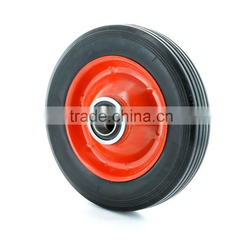 10inch solid wheel with metal rim 10''*2.5'' rubber wheel Toy cart wheel
