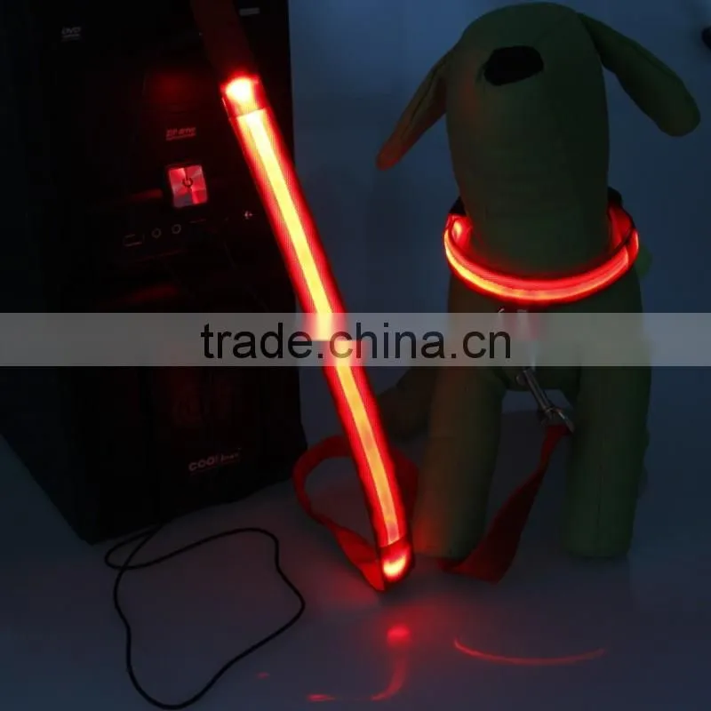 Waterproof led usb rechargeable flashing dog collars & leashes