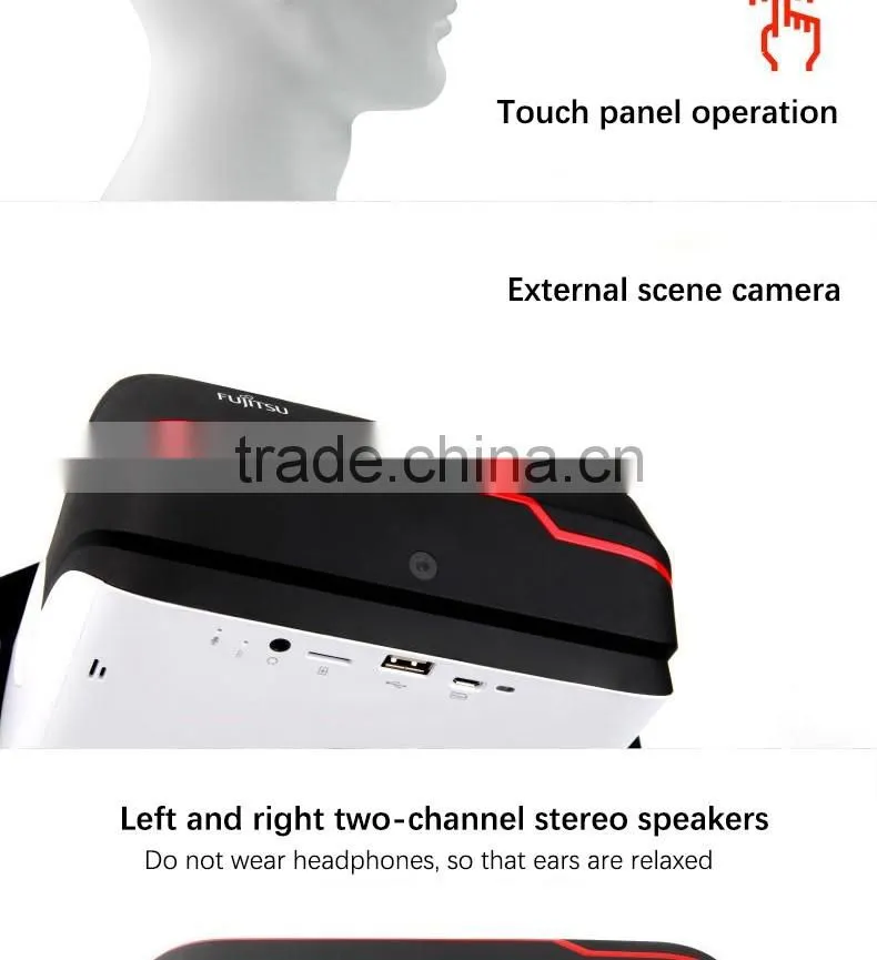 Wholesale VR Box 2.0 Virtual Reality 3D Glasses with Remote Controller & Bluetooth