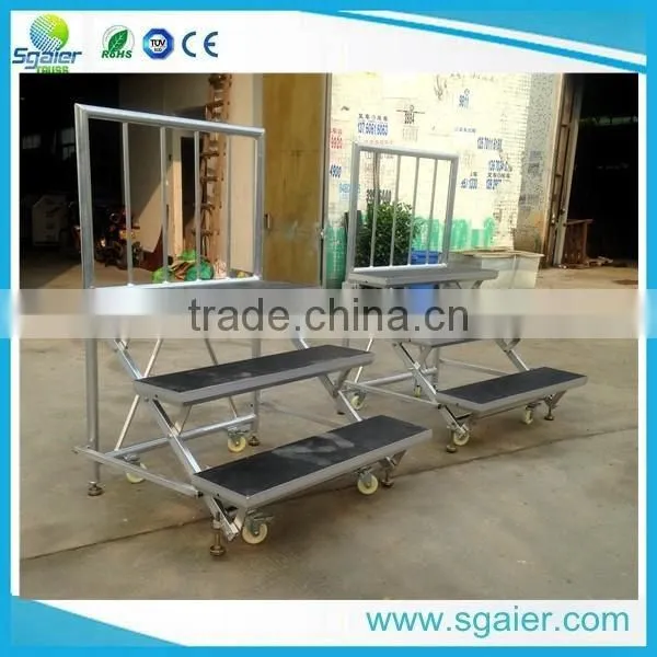 high quality folding choral risers for sale, aluminum choral risers , cheap price risers
