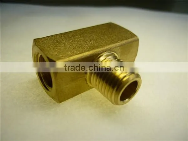 NPT, BSP pneumatic brass L-type brass connector,female threaded connection with sleeve for hose barb