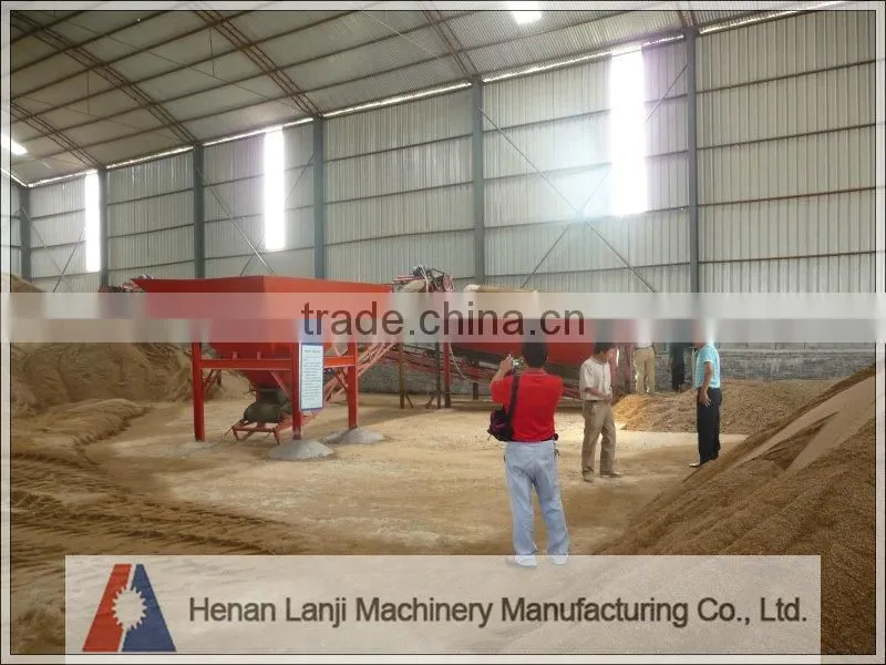 Alluvial gold ore trommel screening machine