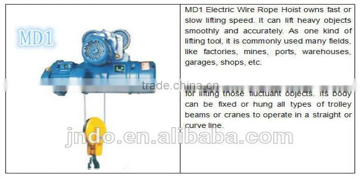 2t wireless remote control wire rope electric hoist