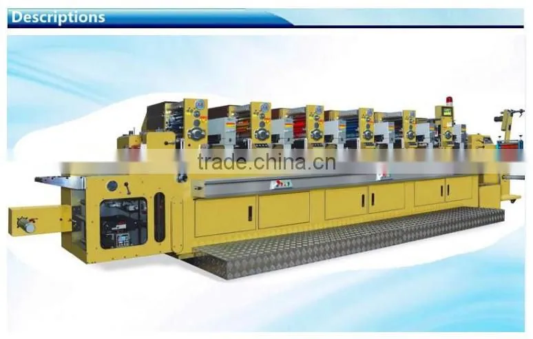 CH-300 China manufacture 4-8 colour waterproof scratch off label intermittent printing machine